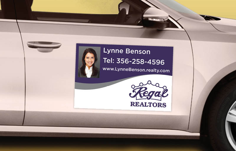 Regal Realtors Real Estate 12 x 18 with Photo Car Magnets - Custom car magnets for realtors | BestPrintBuy.com