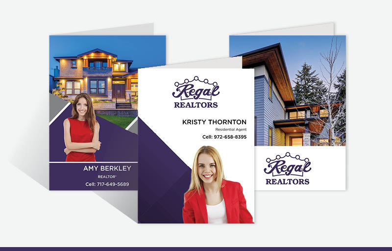 Regal Realtors Real Estate Custom Presentation Folders - custom folders | BestPrintBuy.com