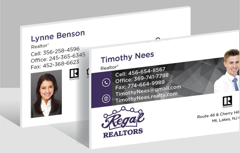 Regal Realtors Real Estate Ultra Thick Business Cards - Thick Stock & Matte Finish Business Cards for Realtors | BestPrintBuy.com