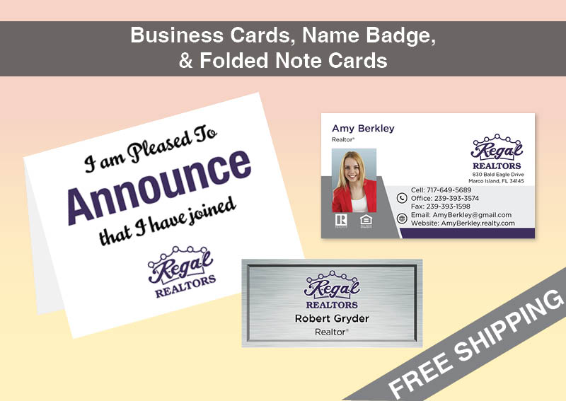 Regal Realtors Real Estate BC Agent Package - Regal Realtors approved vendor personalized business cards| BestPrintBuy.com