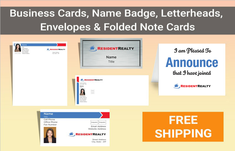 Resident Realty Real Estate BC Agent Package - Resident Realty approved vendor personalized business cards| BestPrintBuy.com
