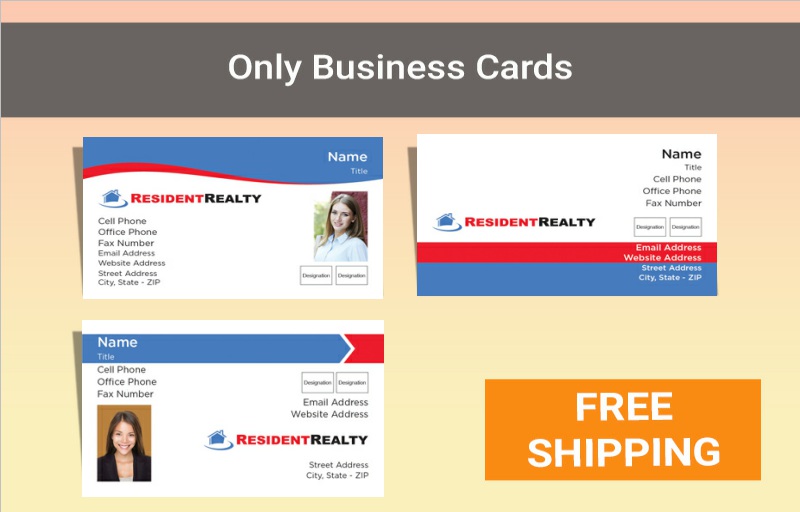 Resident Realty Real Estate Gold Agent Package - Resident Realty approved vendor personalized business cards, letterhead, envelopes and note cards | BestPrintBuy.com