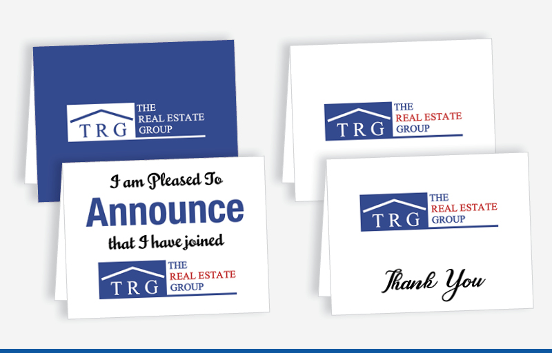 The Real Estate Group Real Estate Blank Folded Note Cards -  stationery | BestPrintBuy.com