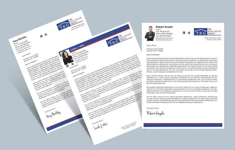 The Real Estate Group Real Estate Letterheads - Custom Letterhead Stationery for Realtors | BestPrintBuy.com