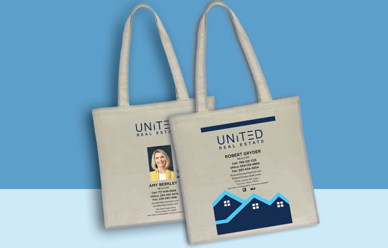 United Real Estate Real Estate Tote Bags -promotional products | BestPrintBuy.com