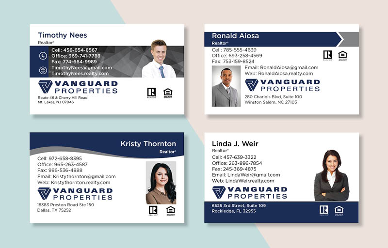 Vanguard Properties Real Estate Business Card Magnets - magnets with photo and contact info | BestPrintBuy.com