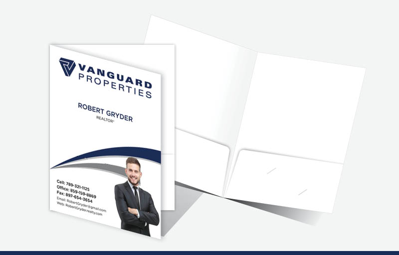 Vanguard Properties Real Estate Econo Presentation Folders - Econo Presentation Folders | BestPrintBuy.com