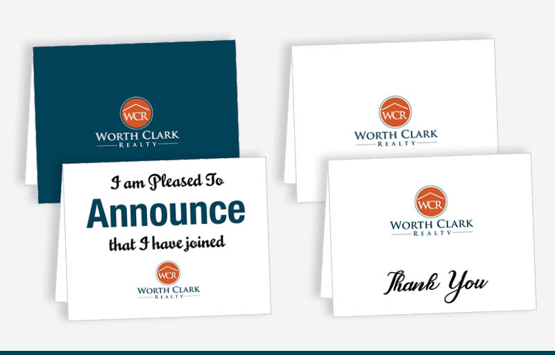 Worth Clark Realty Real Estate Blank Folded Note Cards -  stationery | BestPrintBuy.com