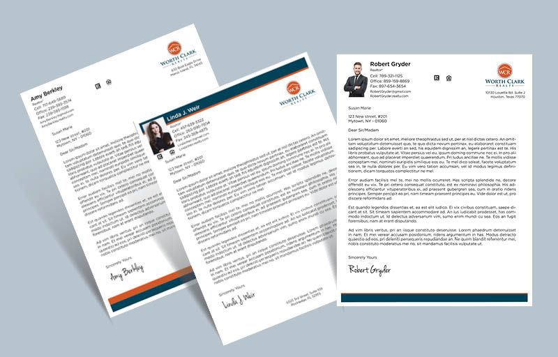 Worth Clark Realty Real Estate Letterheads - Custom Letterhead Stationery for Realtors | BestPrintBuy.com