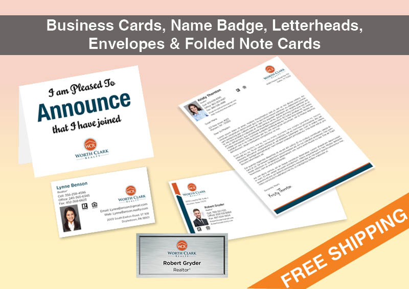 Worth Clark Realty Real Estate BC Agent Package - Worth Clark Realty approved vendor personalized business cards| BestPrintBuy.com