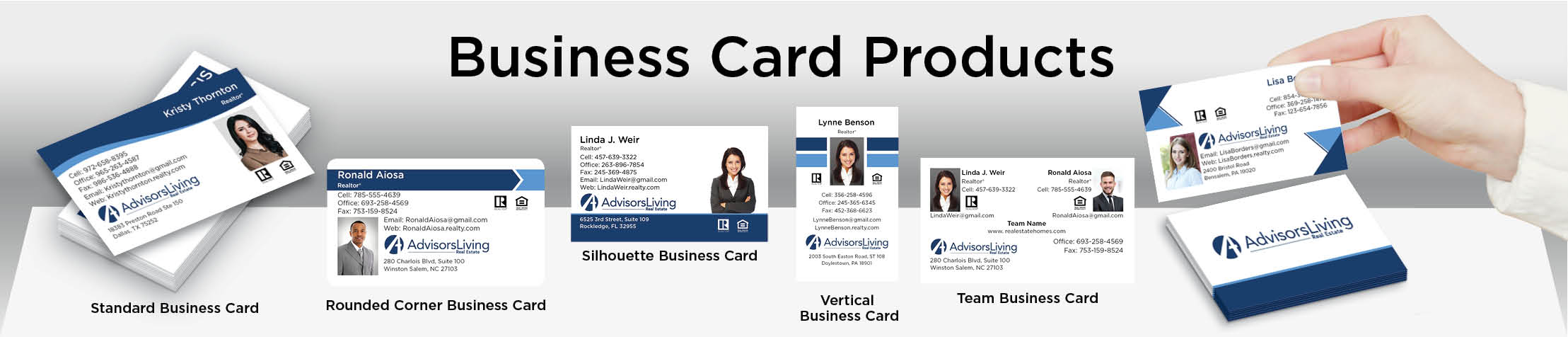Advisors Living Real Estate Business Card Products - Advisors Living  - Unique, Custom Business Cards Printed on Quality Stock with Creative Designs for Realtors | BestPrintBuy.com