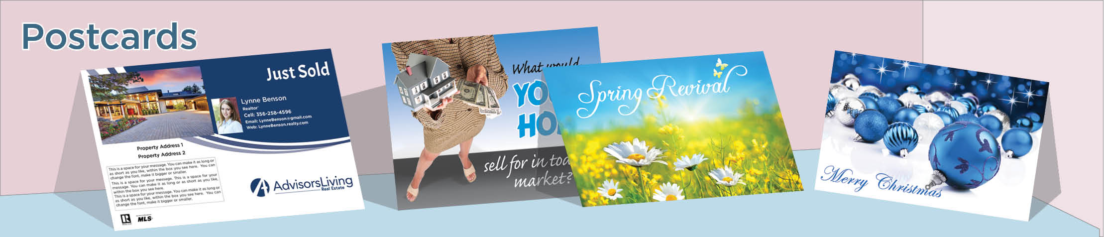 Advisors Living Real Estate Postcards - Advisors Living postcard templates and direct mail postcard mailing services | BestPrintBuy.com