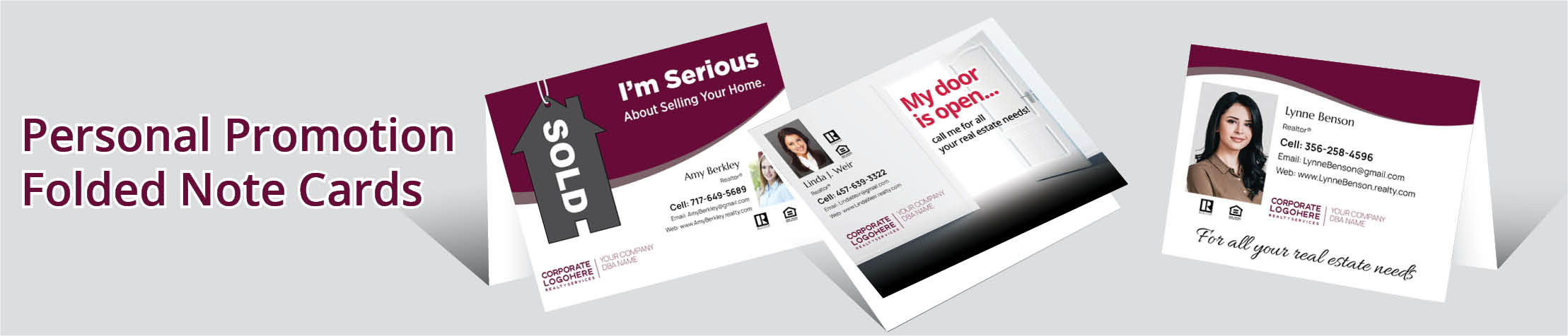 Berkshire Hathaway Real Estate Just a Note Folded Note Cards - Berkshire Hathaway note card stationery | BestPrintBuy.com