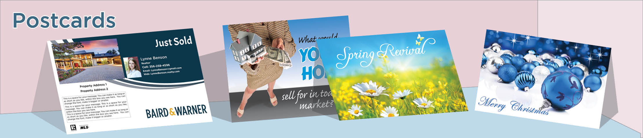 Baird & Warner Real Estate Postcards - BW postcard templates and direct mail postcard mailing services | BestPrintBuy.com