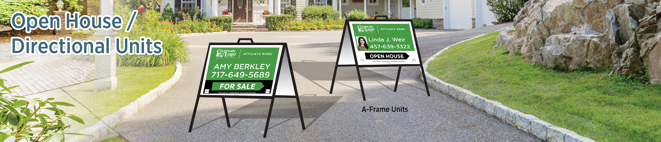 Better Homes And Gardens Real Estate Open House/Directional Units - BHG approved vendor directional real estate signs | BestPrintBuy.com