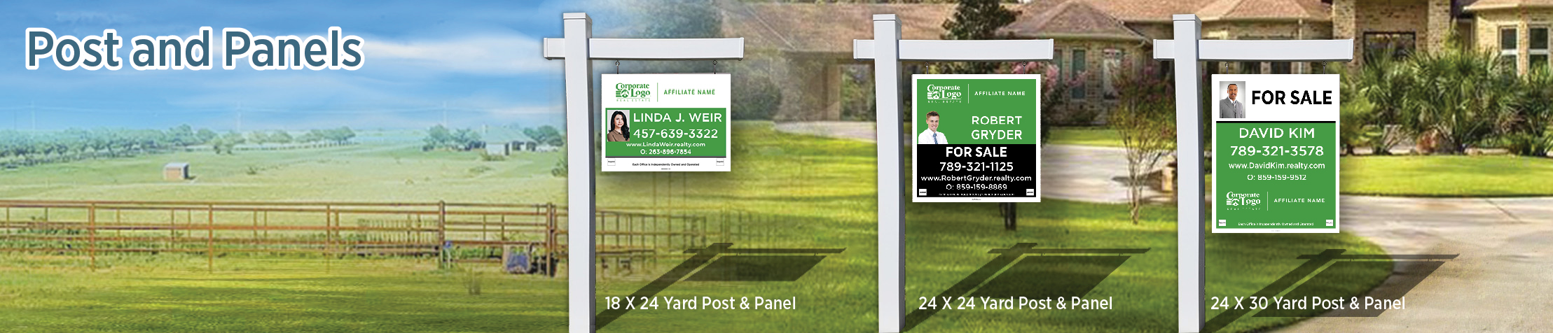 Better Homes And Gardens Real Estate Post and Panel - BHG approved vendor real estate signs | BestPrintBuy.com