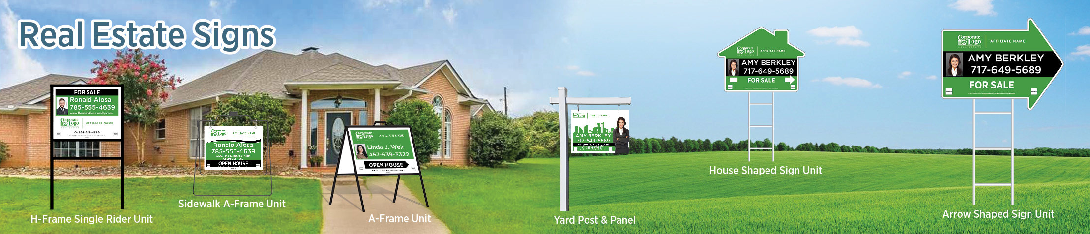 Better Homes And Gardens Real Estate Signs - BHG approved vendor real estate signs - H-Frame Units, Directional Signs, A-Frame Units, Yard Post and Panel | BestPrintBuy.com