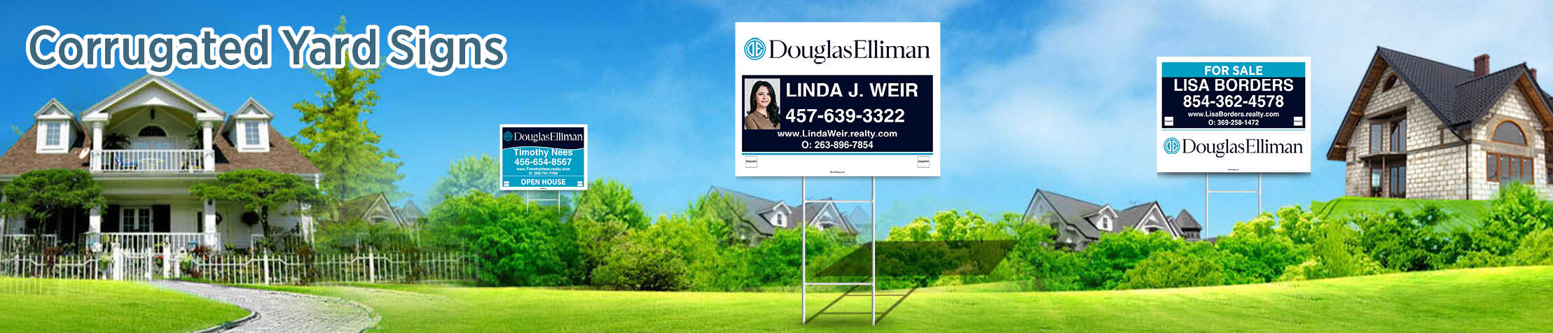 Douglas Elliman Real Estate Corrugated Yard Signs - DE real estate signs | BestPrintBuy.com