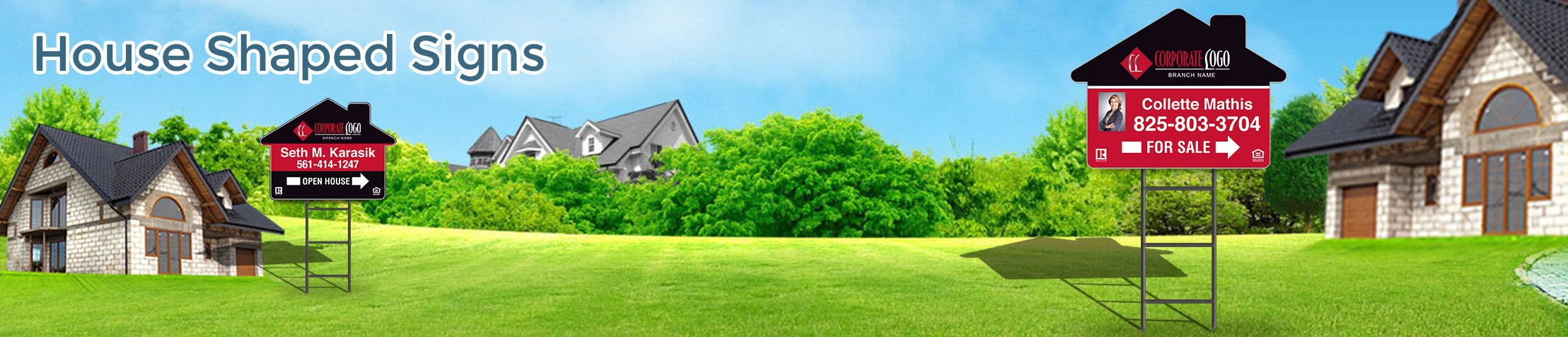 HomeSmart Real Estate House Shaped Signs - HomeSmart Real Estate signs | BestPrintBuy.com