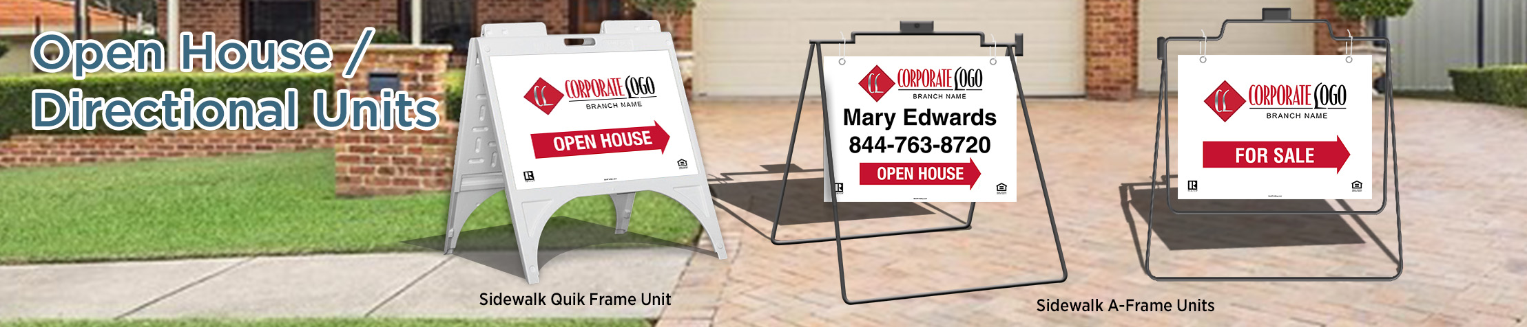 HomeSmart Real Estate Open House/Directional Units - HomeSmart Real Estate Sidewalk A-Frame signs | BestPrintBuy.com