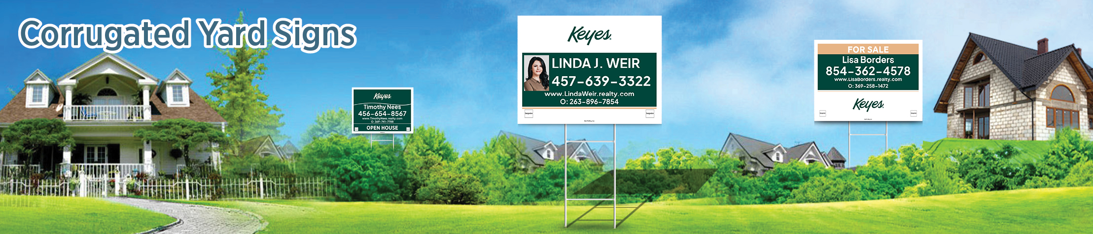 Keyes Real Estate Corrugated Yard Signs - KE real estate signs | BestPrintBuy.com