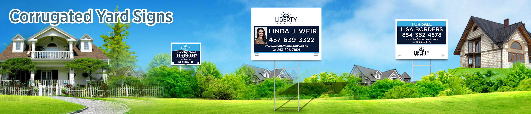 Liberty Realty Real Estate Corrugated Yard Signs - LIR real estate signs | BestPrintBuy.com