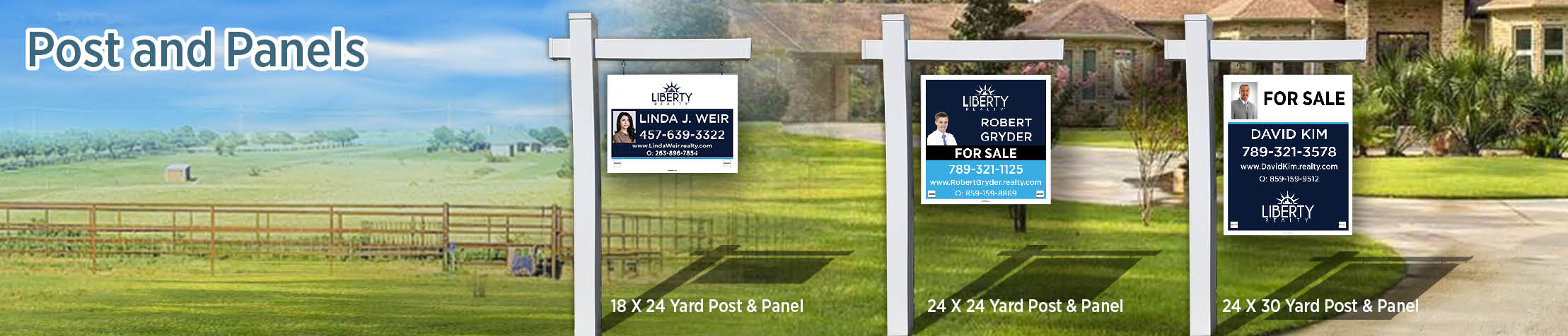 Liberty Realty Real Estate Post and Panel - LIR real estate signs | BestPrintBuy.com
