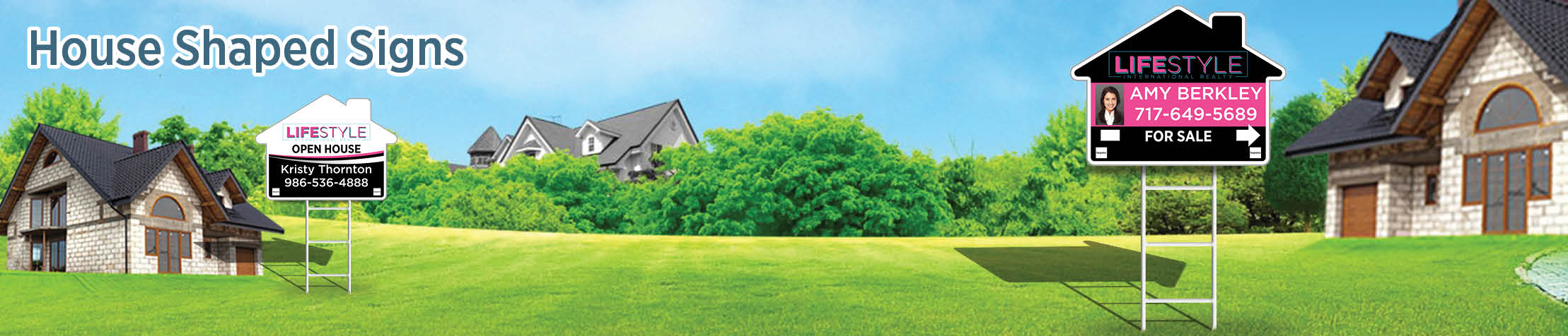 LIFESTYLE International Realty Real Estate House Shaped Signs - LSIR real estate signs | BestPrintBuy.com