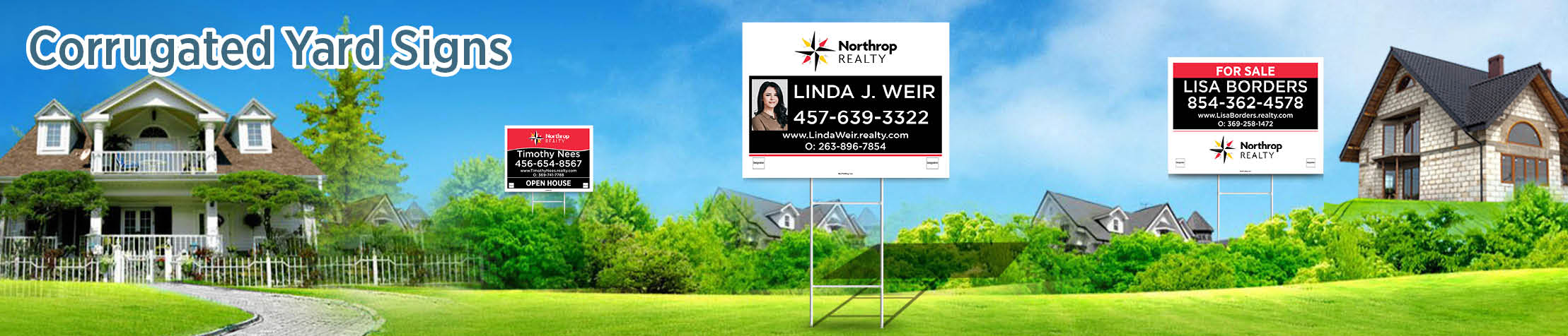 Northrop Realty Real Estate Corrugated Yard Signs - NRR real estate signs | BestPrintBuy.com