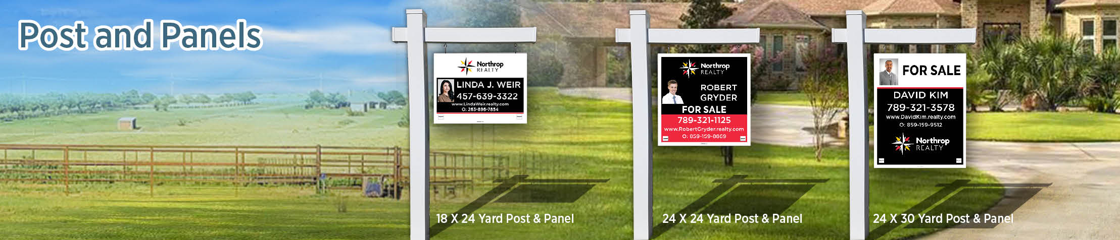 Northrop Realty Real Estate Post and Panel - NRR real estate signs | BestPrintBuy.com
