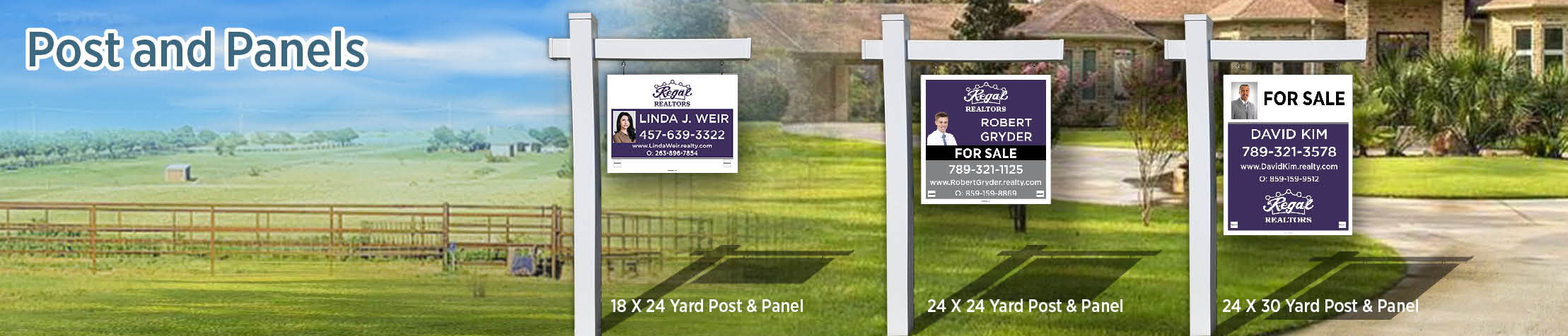 Regal Realtors Real Estate Post and Panel - RRS real estate signs | BestPrintBuy.com