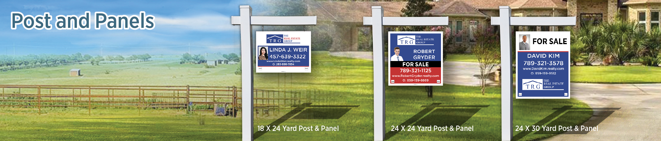 The Real Estate Group Real Estate Post and Panel - TRG real estate signs | BestPrintBuy.com