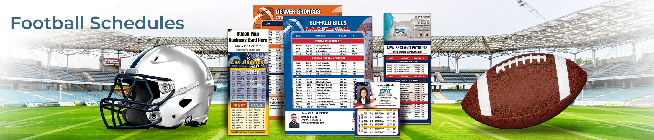 EXIT Realty Real Estate Football Schedules - EXIT personalized football schedules | BestPrintBuy.com