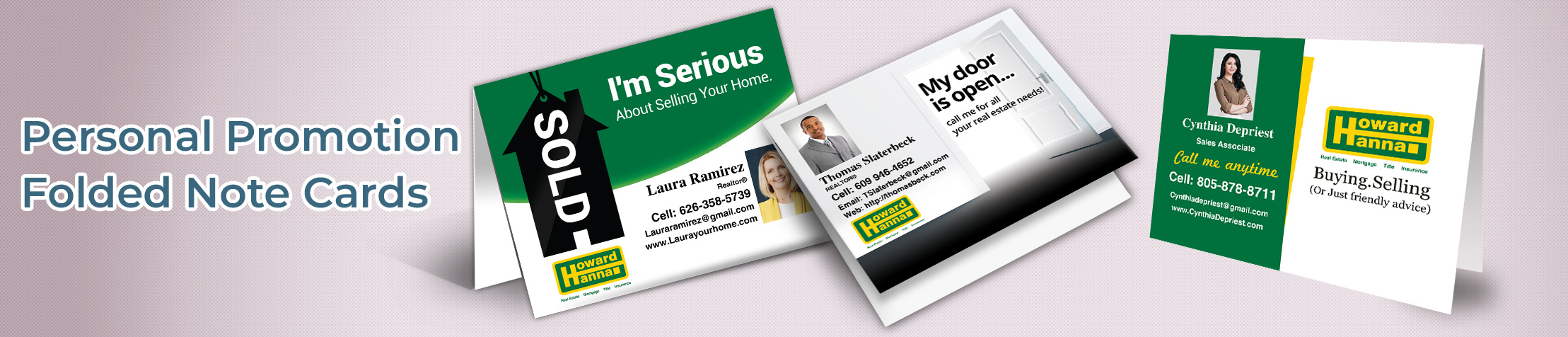 Howard Hanna Real Estate Just a Note Folded Note Cards - Howard Hanna note card stationery | BestPrintBuy.com