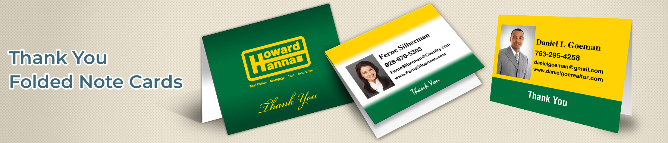 Howard Hanna Real Estate Personal Promotion Folded Note Cards - Howard Hanna  note card stationery | BestPrintBuy.com