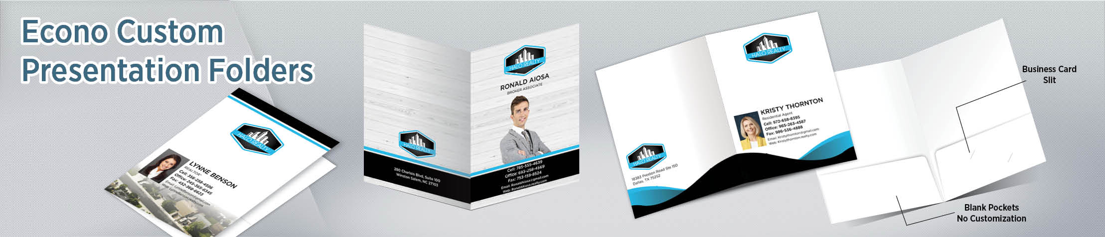 Halo Realty Presentation Folders - folders | BestPrintBuy.com
