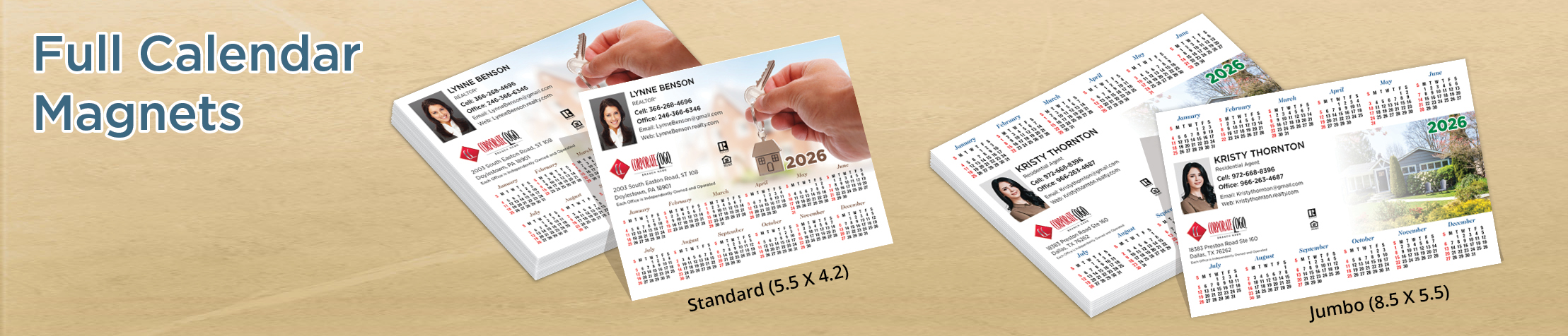 HomeSmart Real Estate Full Calendar Magnets - HomeSmart 2026 calendars in Standard or Jumbo Size | BestPrintBuy.com