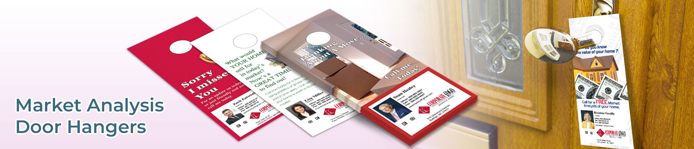 HomeSmart Real Estate Market Analysis Door Hangers - HomeSmart Real Estate Door Knockers for Realtors | BestPrintBuy.com