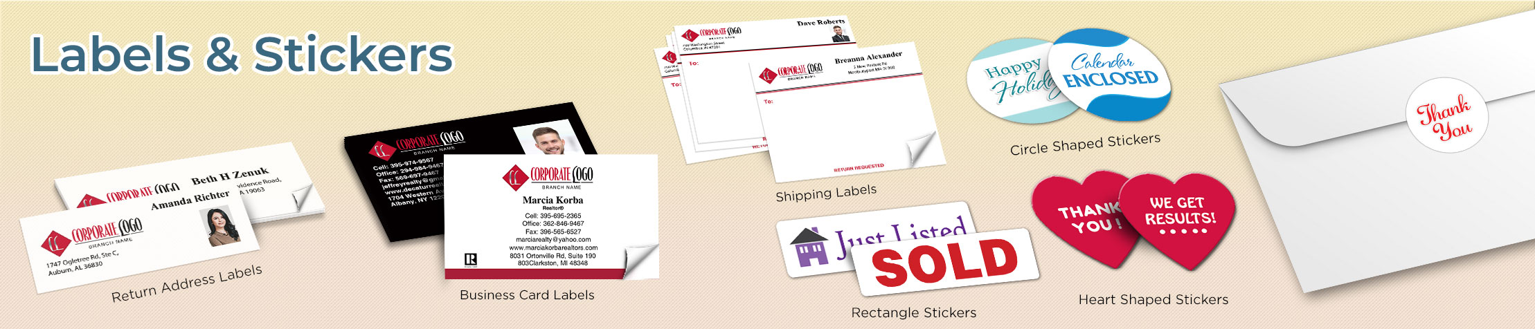 HomeSmart Real Estate Labels and Stickers - HomeSmart Real Estate  business card labels, return address labels, shipping labels, and assorted stickers | BestPrintBuy.com