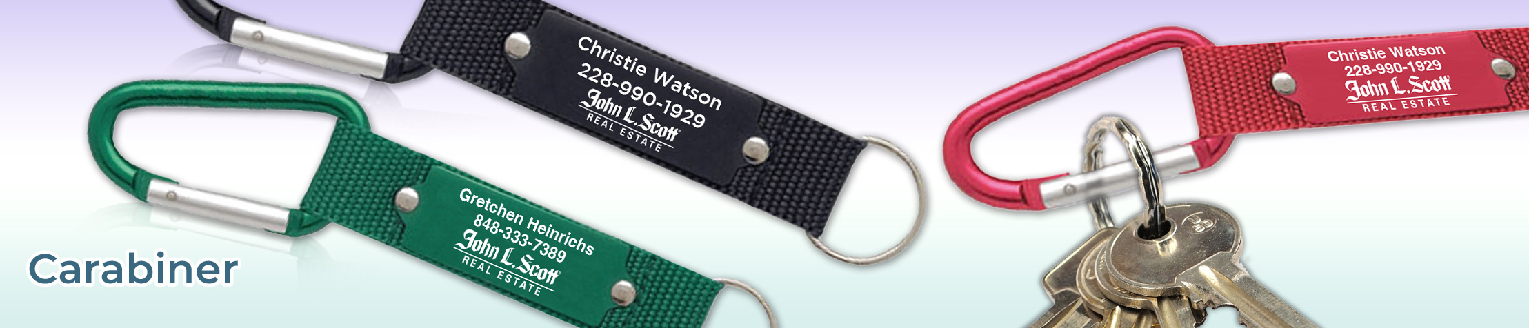 John L. Scott Real Estate Carabiner - John L. Scott Real Estate personalized realtor promotional products | BestPrintBuy.com