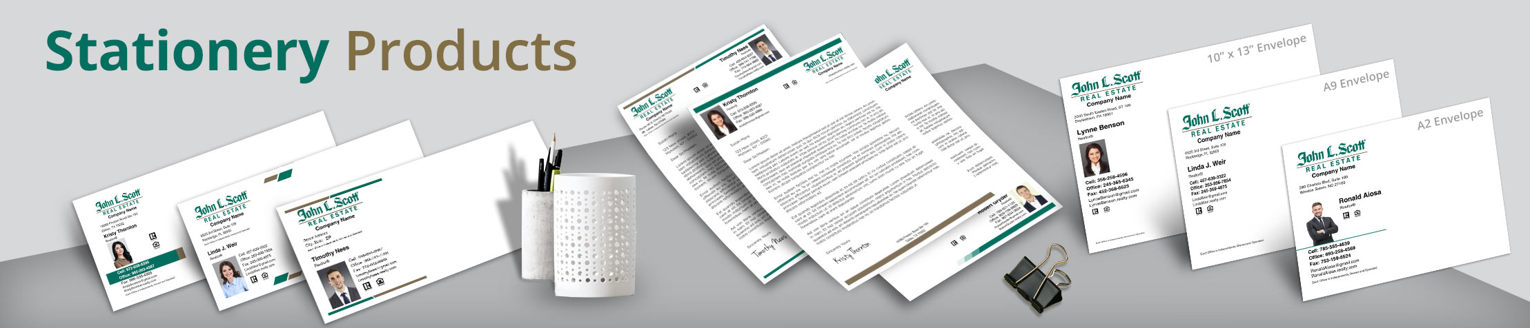 John L.Scott Real Estate Stationery Products - Custom Letterhead & Envelopes Stationery Products for Realtors | BestPrintBuy.com