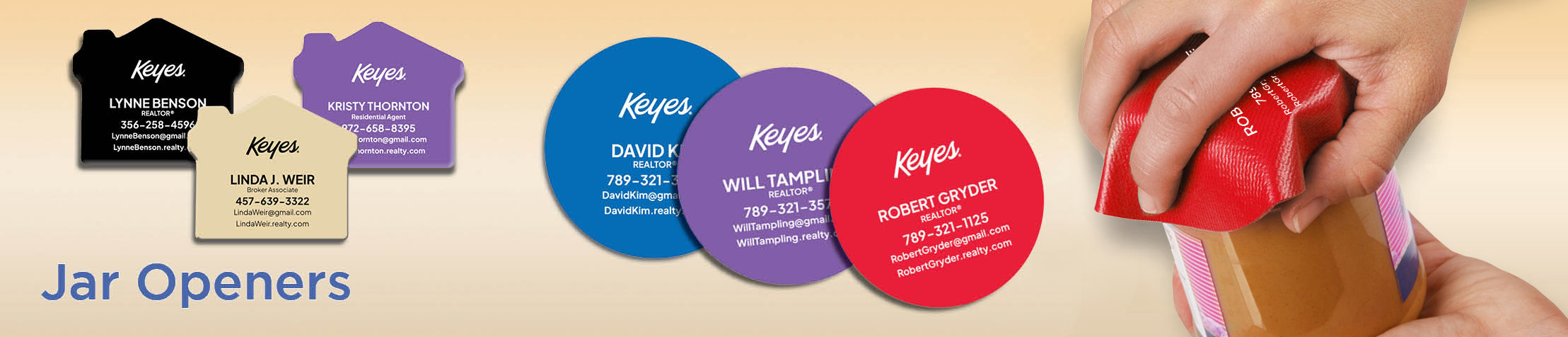 Keyes Real Estate Jar Openers - Keyes  personalized realtor promotional products | BestPrintBuy.com