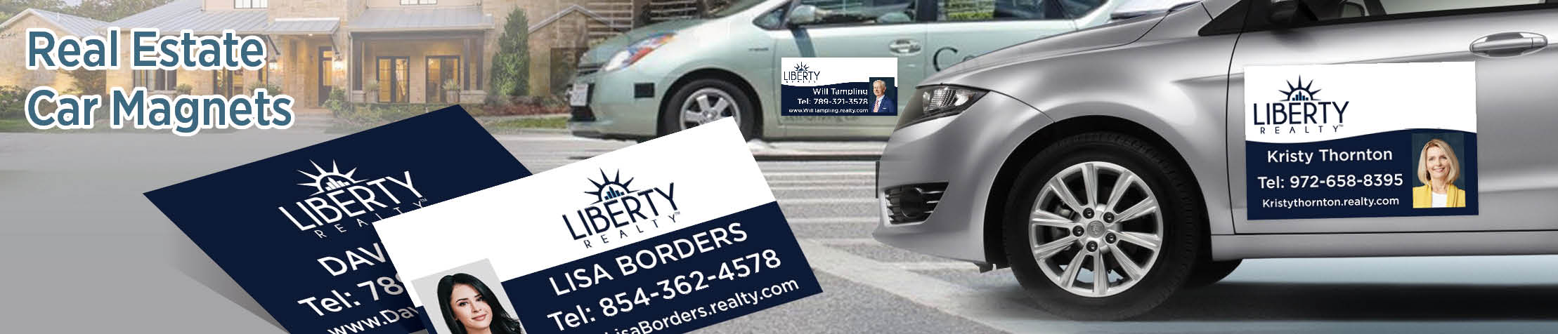 Liberty Realty Real Estate Car Magnets - Custom car magnets for realtors, with or without photo | BestPrintBuy.com