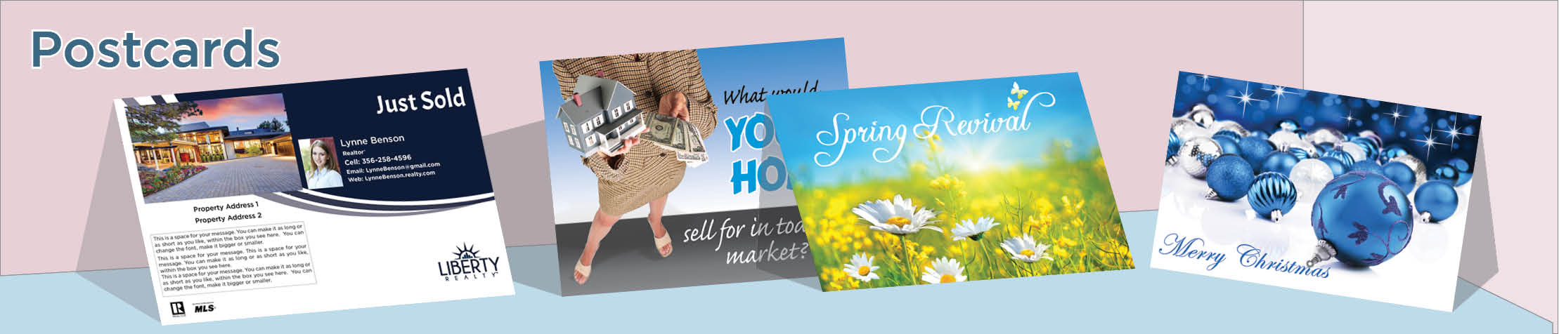 Liberty Realty Real Estate Postcards - Liberty Realty postcard templates and direct mail postcard mailing services | BestPrintBuy.com