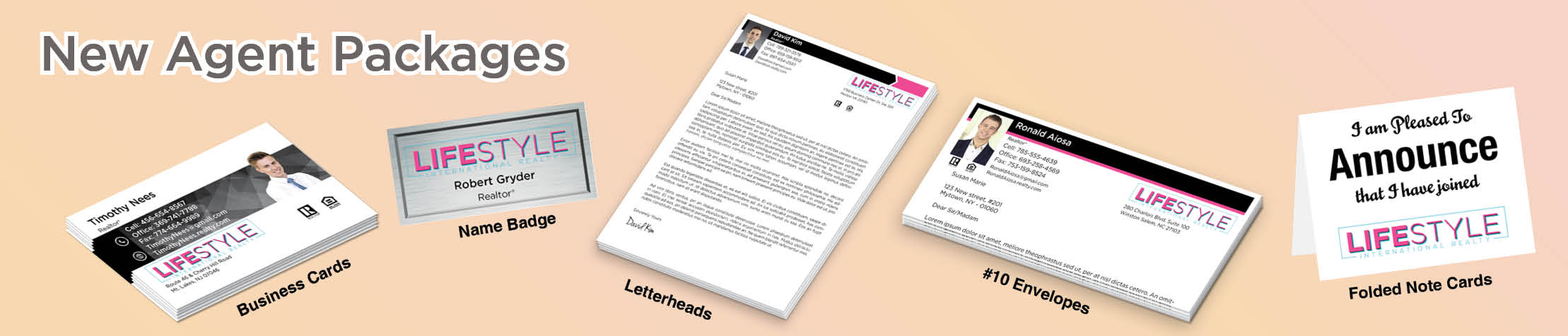 LIFESTYLE International Realty Real Estate Gold, Silver and Bronze Agent Packages - LIFESTYLE International Realty approved vendor personalized business cards, letterhead, envelopes and note cards | BestPrintBuy.com