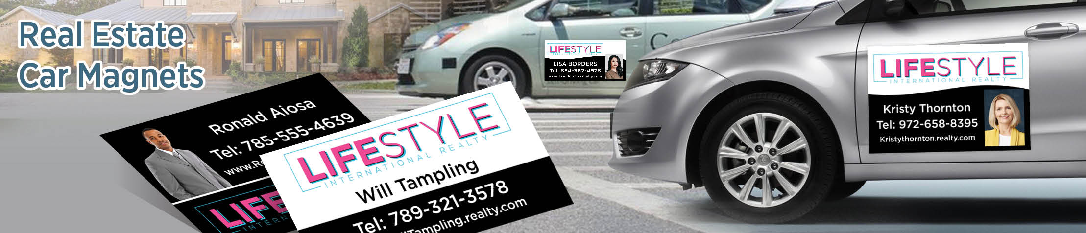 LIFESTYLE International Realty Real Estate Car Magnets - Custom car magnets for realtors, with or without photo | BestPrintBuy.com