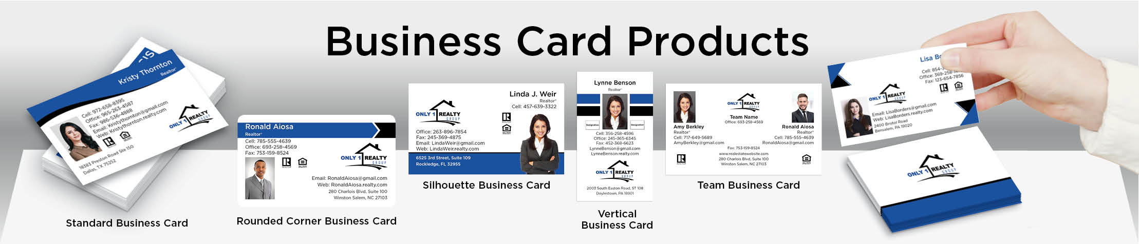 Only 1 Realty Group Real Estate Business Card Products - Only 1 Realty Group  - Unique, Custom Business Cards Printed on Quality Stock with Creative Designs for Realtors | BestPrintBuy.com