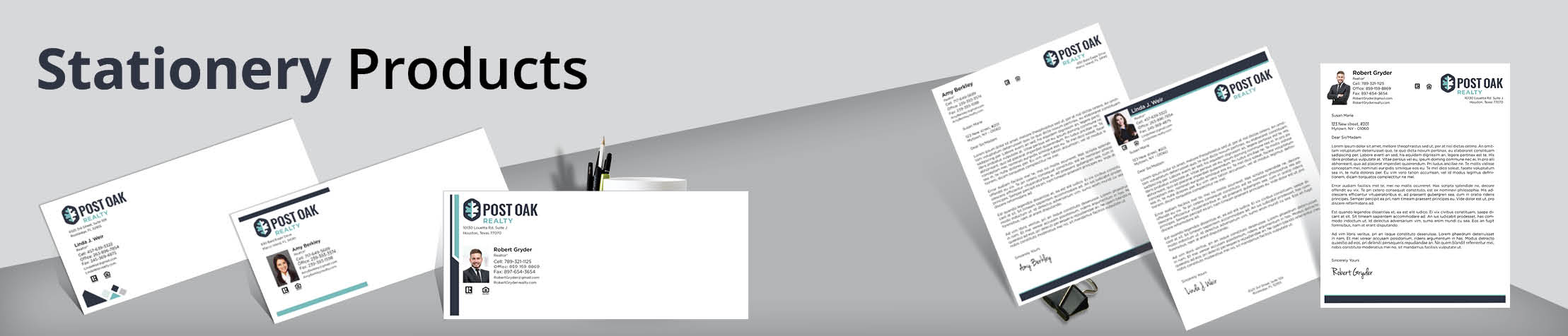 Post Oak Realty Real Estate Stationery Products - Custom Letterhead & Envelopes Stationery Products for Realtors | BestPrintBuy.com