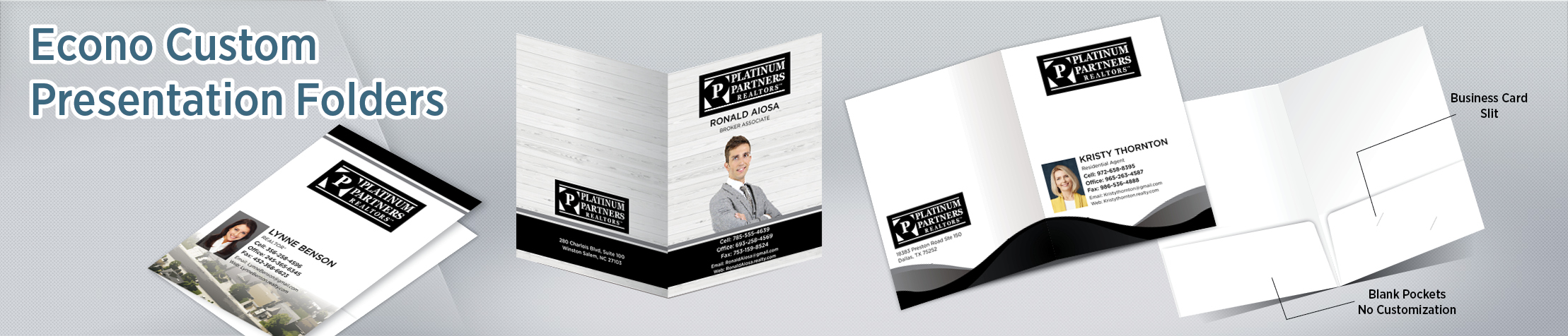 Platinum Partners Realtors Presentation Folders - folders | BestPrintBuy.com