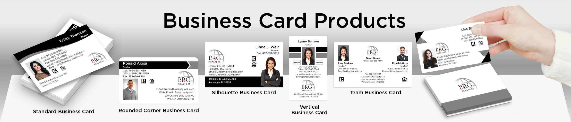 PRG Realtors Real Estate Business Card Products - PRG Realtors  - Unique, Custom Business Cards Printed on Quality Stock with Creative Designs for Realtors | BestPrintBuy.com